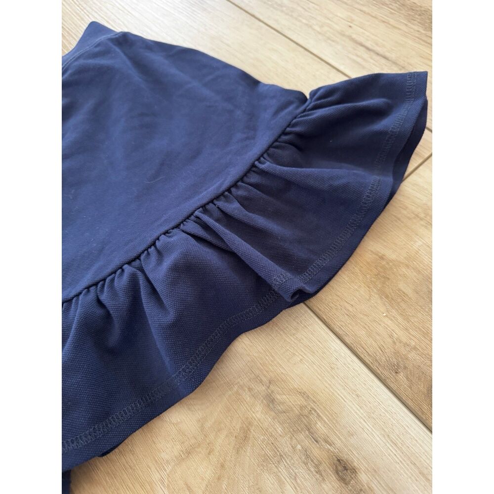 Polo Ralph Lauren Navy Ruffle Skort Pink Pony Preppy Tennis Skirt Girl L 12-14 - Picture 5 of 12